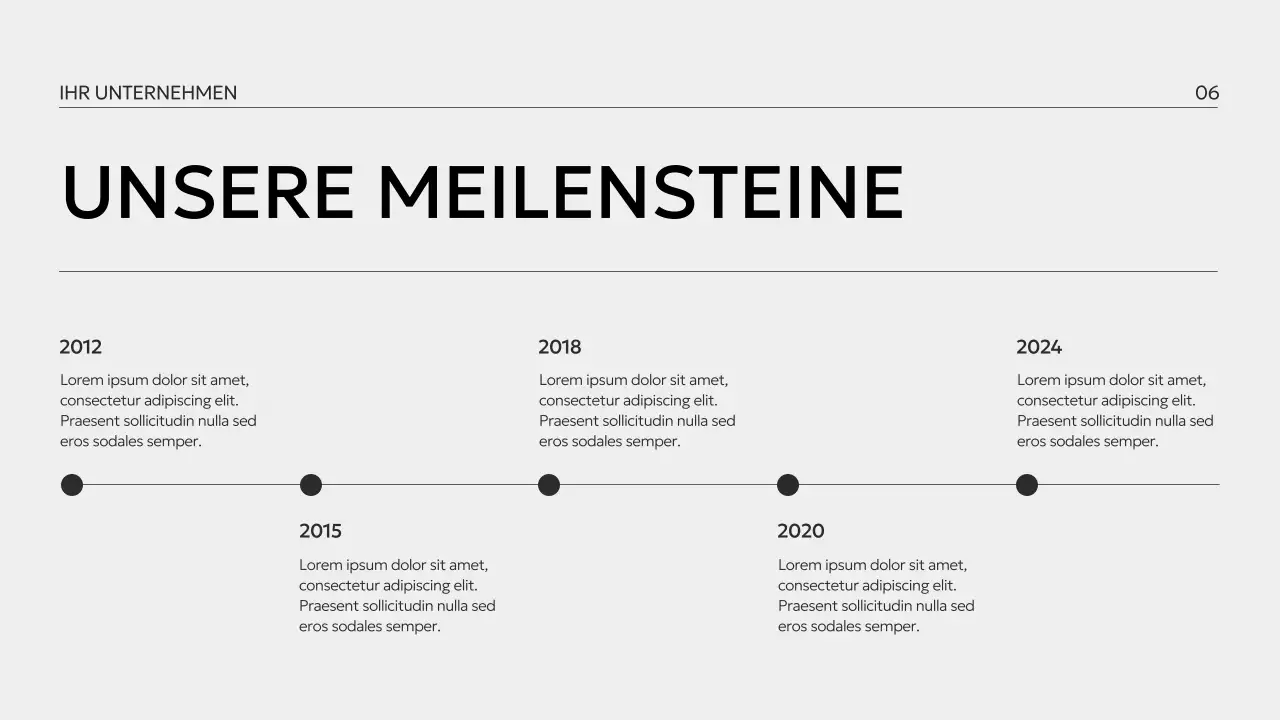 Schwarzes und weißes Minimal Business Profil