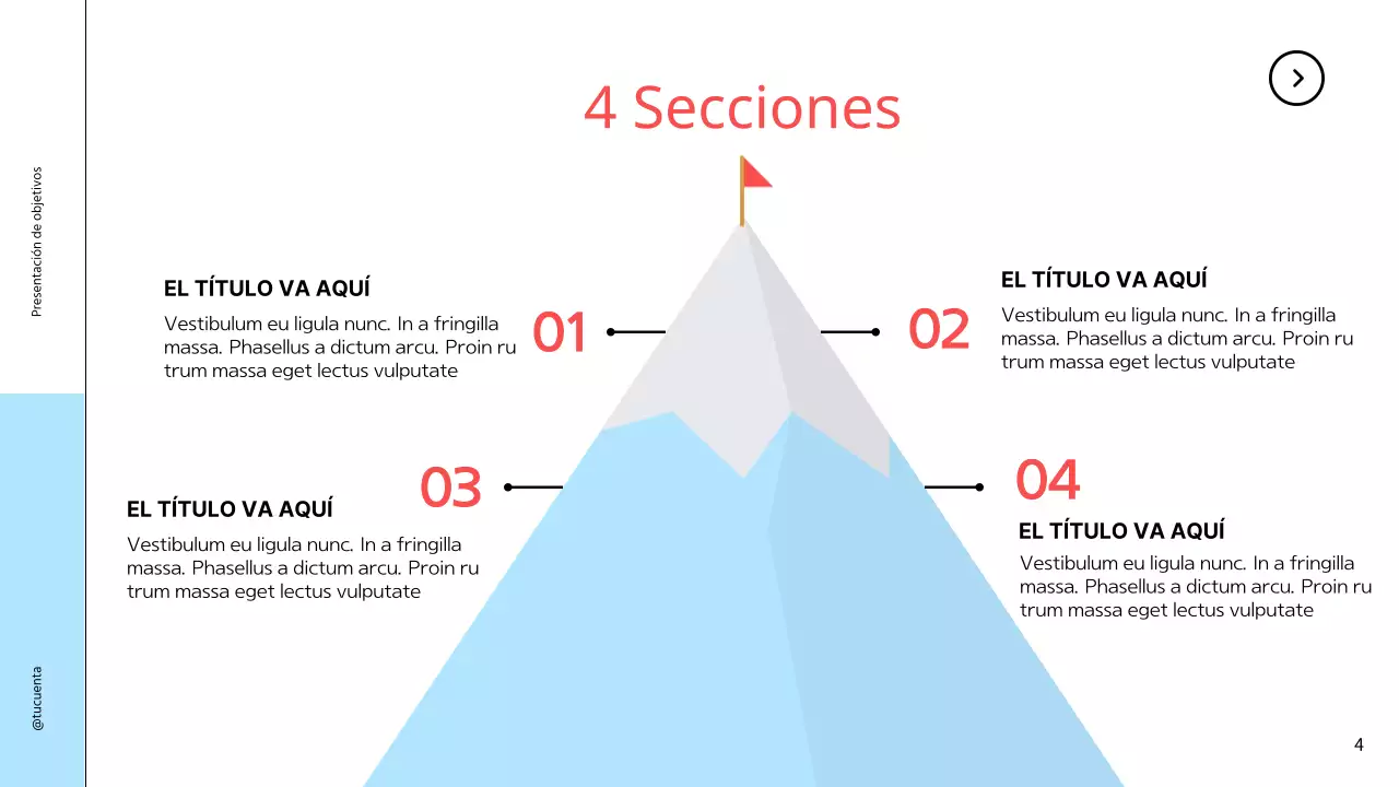 Sky Blue Presentación de objetivos sencillos para la estrategia empresarial