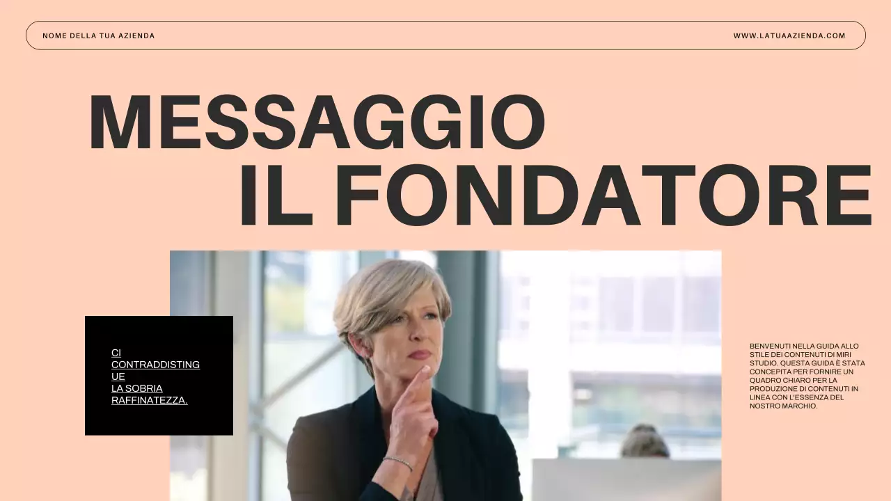 Introduzione dell'azienda Blue Minimal Business