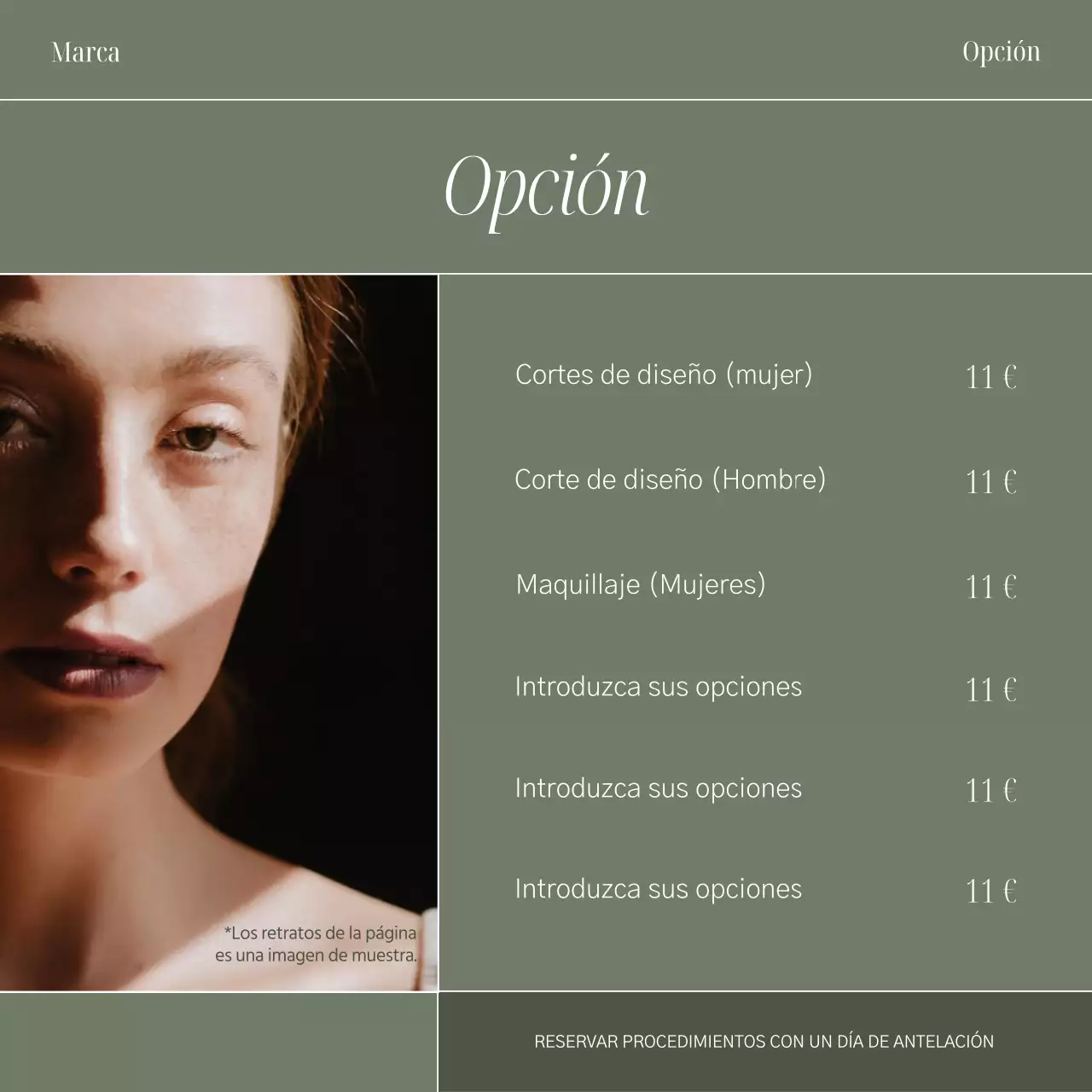 Promocionar un sencillo kit de marca en color caqui