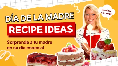 Amarillo Rojo Antiguo Día de la Madre Ideas de recetas Sorpresa para mamá