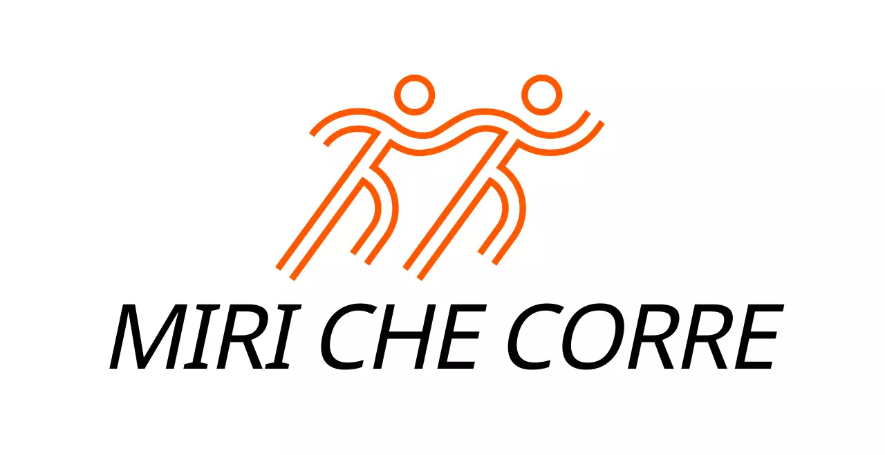 Semplice gara di corsa con illustrazioni di corridori