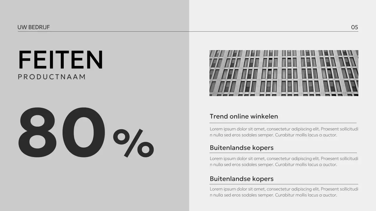 Minimalistisch zwart-wit bedrijfsprofiel
