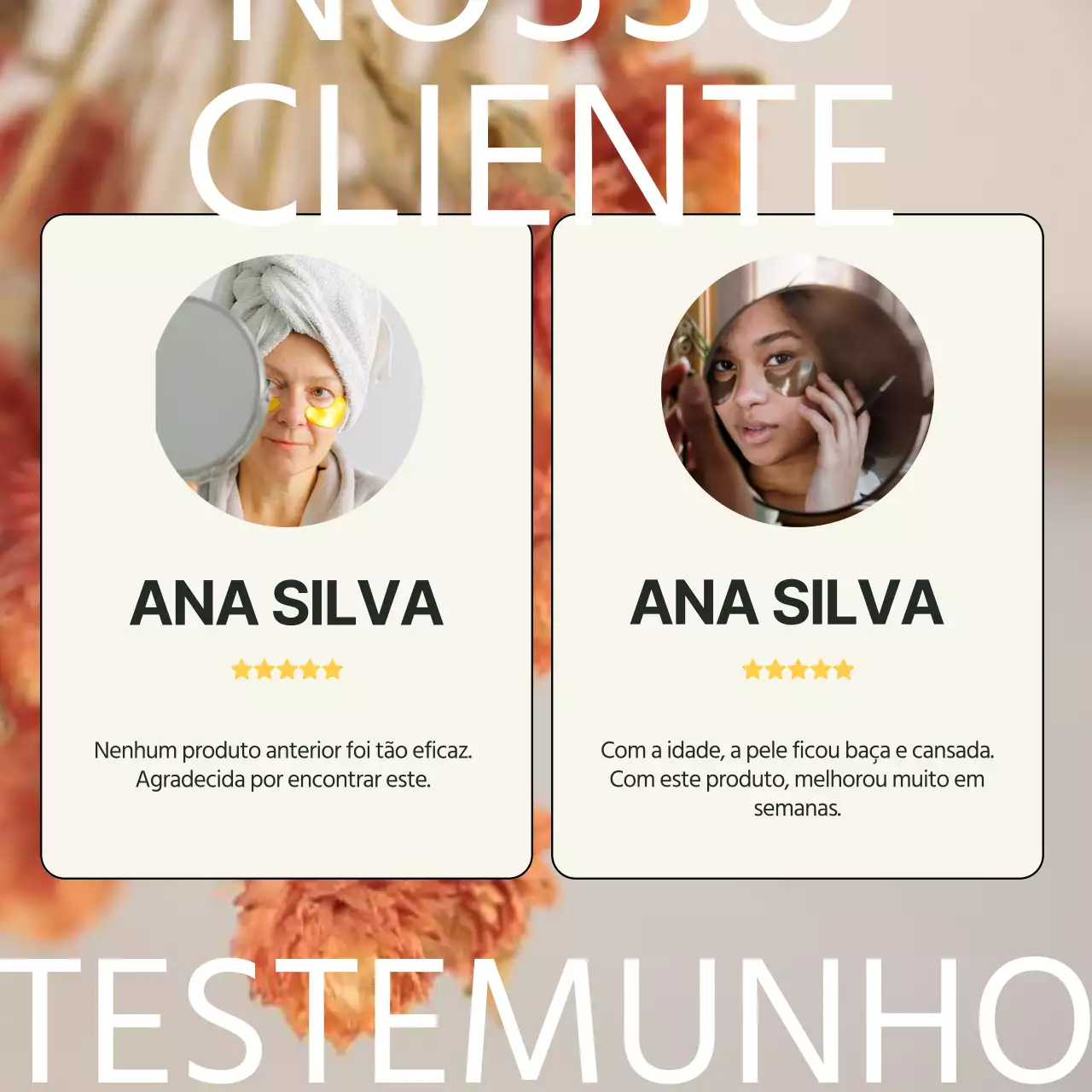 Publicidade da revisão dos cuidados de pele modernos Cream and Orange