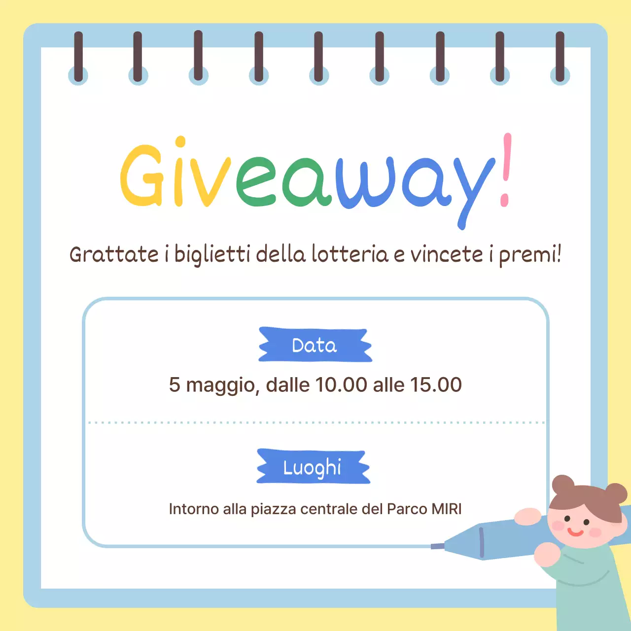 Un annuncio promozionale minimalista per la Giornata dei bambini con sfondo giallo