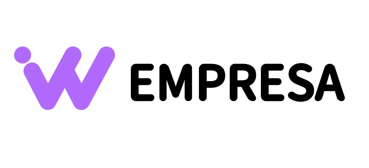 Logotipo de empresa con un sencillo alfabeto negro