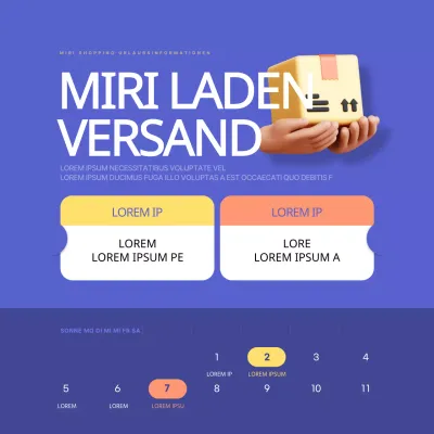 Eine einfache blau-gelbe Ankündigung für den Monat der Familie