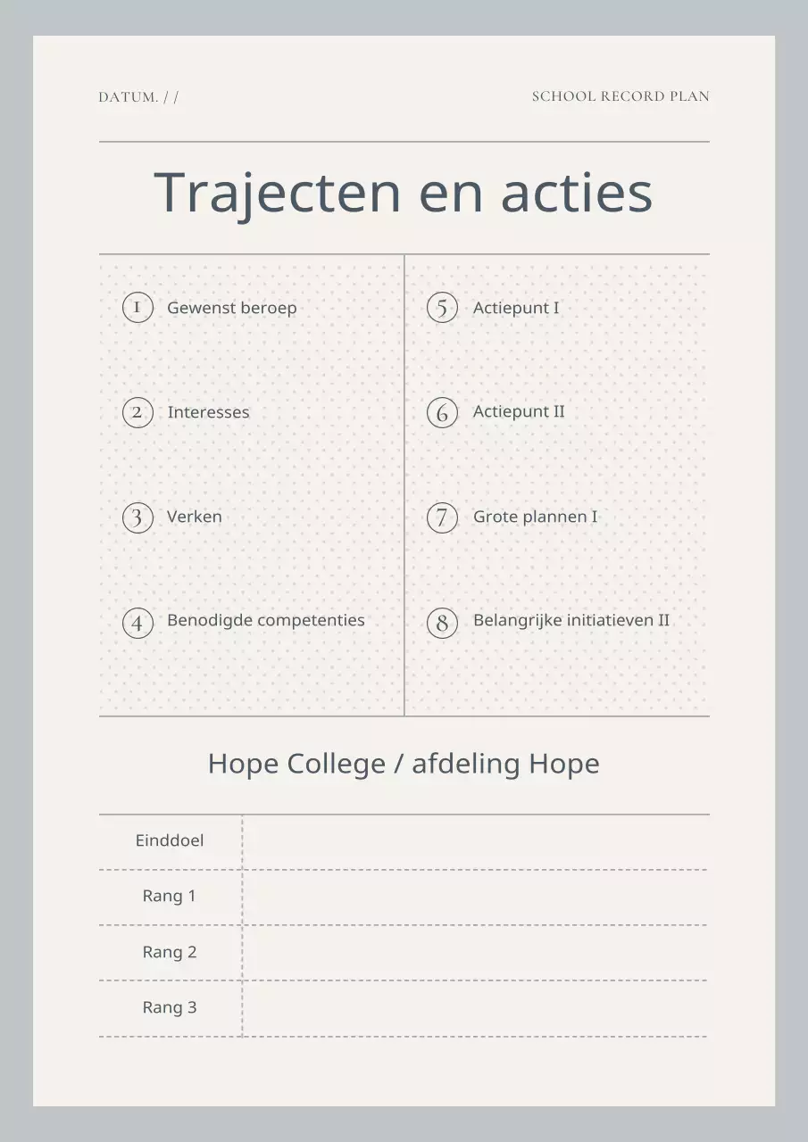 Een eenvoudige dagboekplanner in lichtblauw en ivoorkleurig