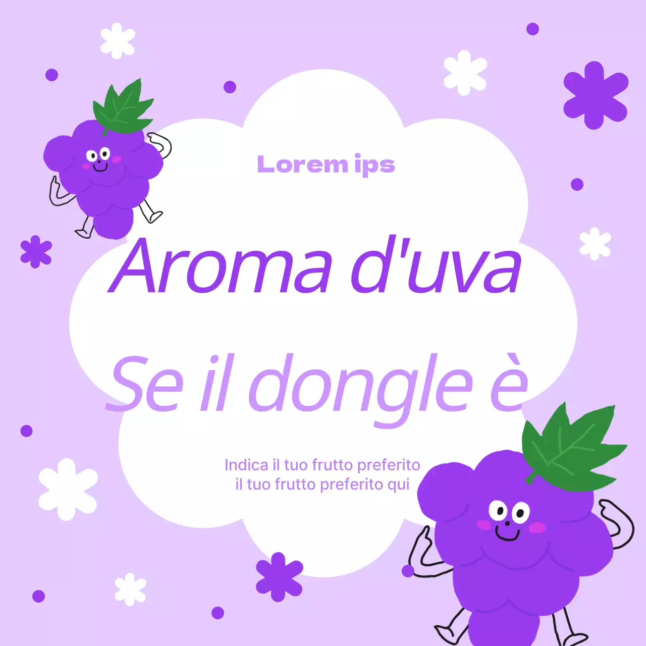 Promuovere prodotti a base di frutta semplice in arancione e rosa