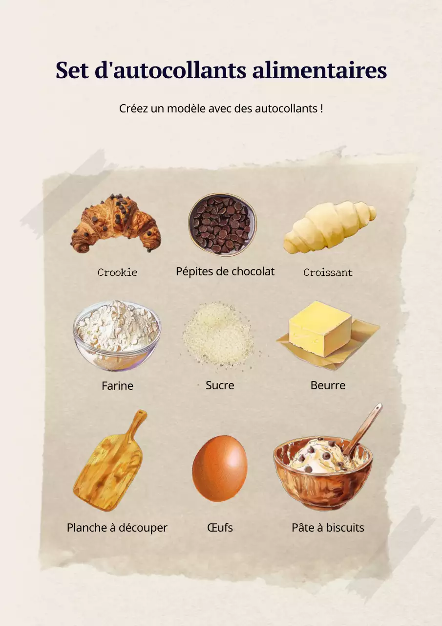 Recette simple de biscuits croissants aux couleurs beige et marron