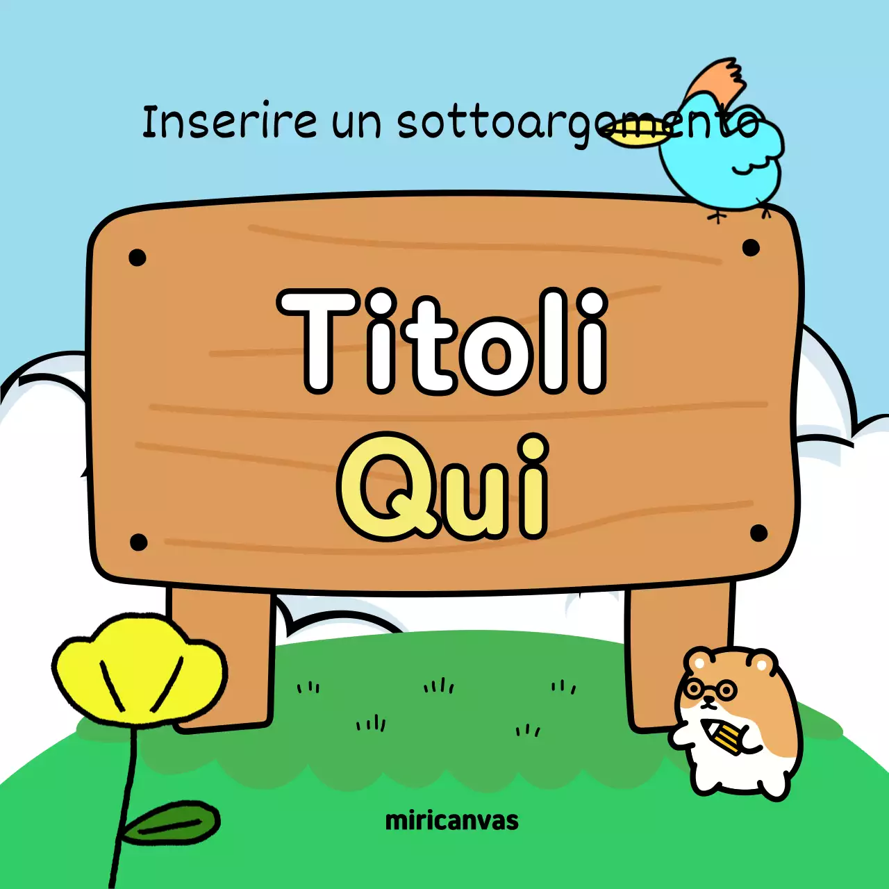 Adorabile copertina disegnata a mano in rosa e verde