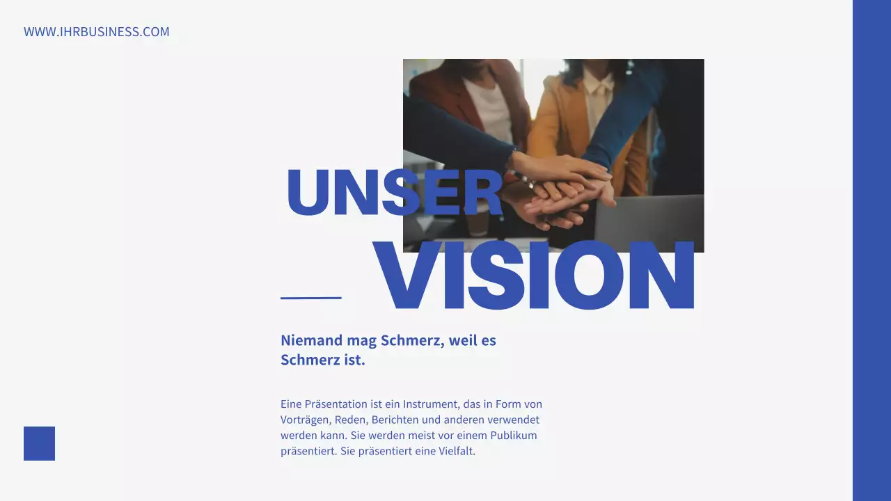 Blue Minimal Business Einführung des Unternehmens