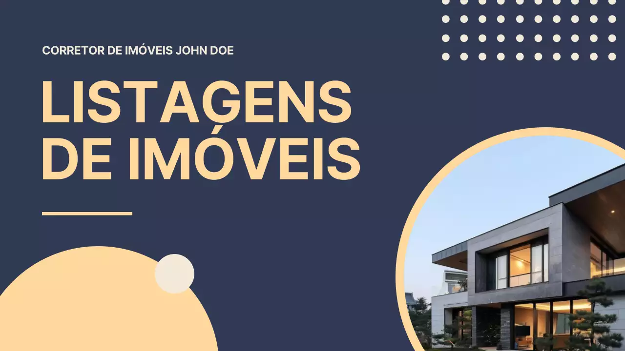 Proposta imobiliária moderna azul e bege