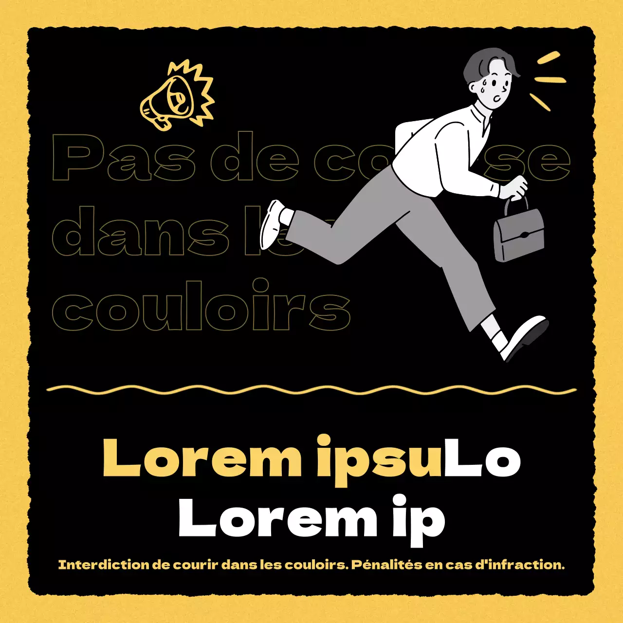 Des procès-verbaux jaunes, noirs et blancs très kitsch