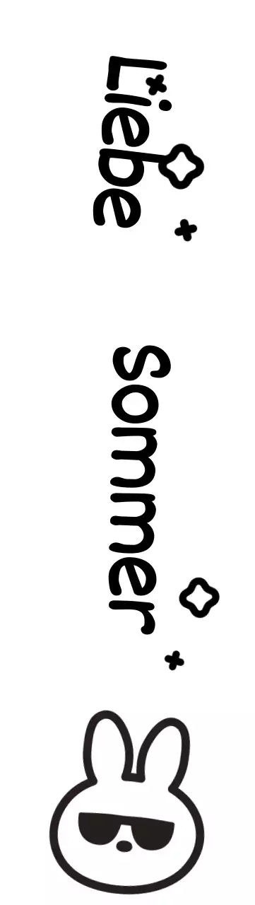 Hase mit niedlicher handgeschriebener Sommersonnenbrille