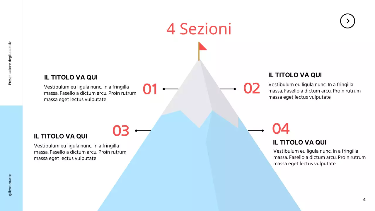 Sky Blue Presentazione degli obiettivi semplici per la strategia aziendale