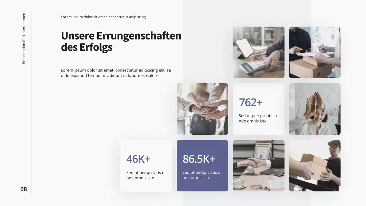 Purple Blue Modern Business Einführung des Unternehmens