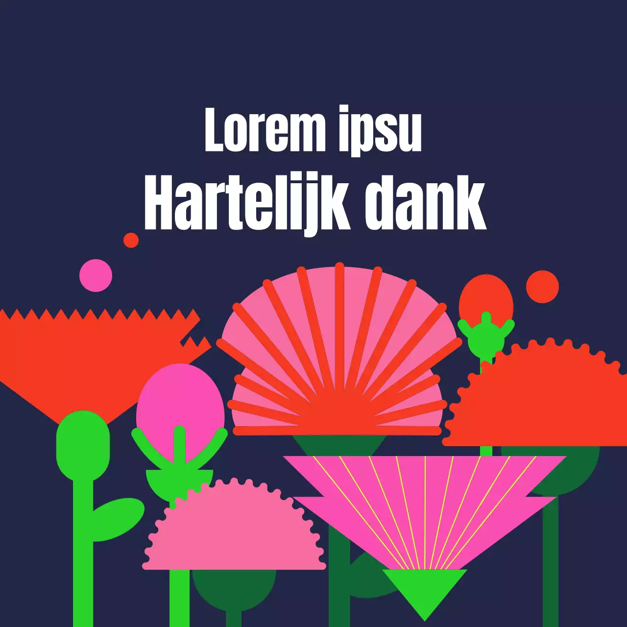 Een veld met anjers voor lerarendag op een donkere achtergrond