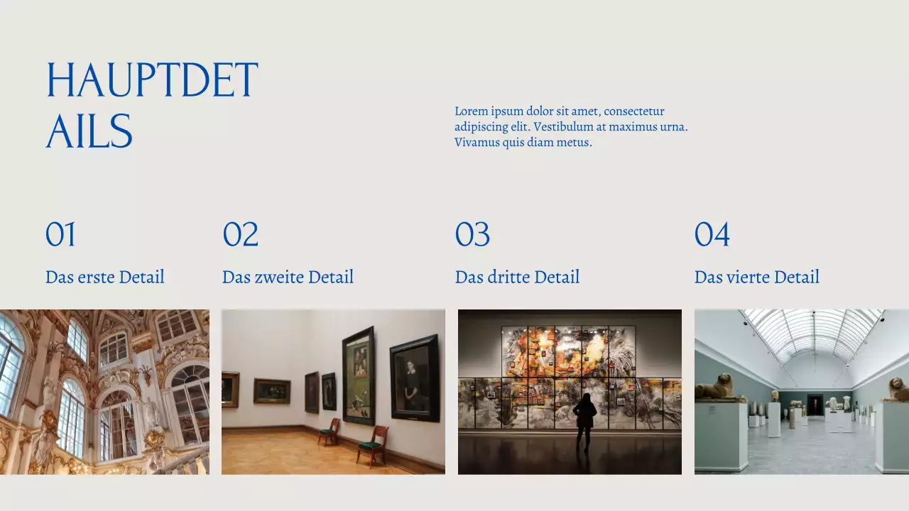 Grau und Blau Elegantes Kunst-Vortragsmaterial