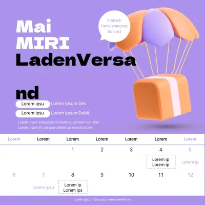 Ein einfacher Lieferschein in Lila und Weiß