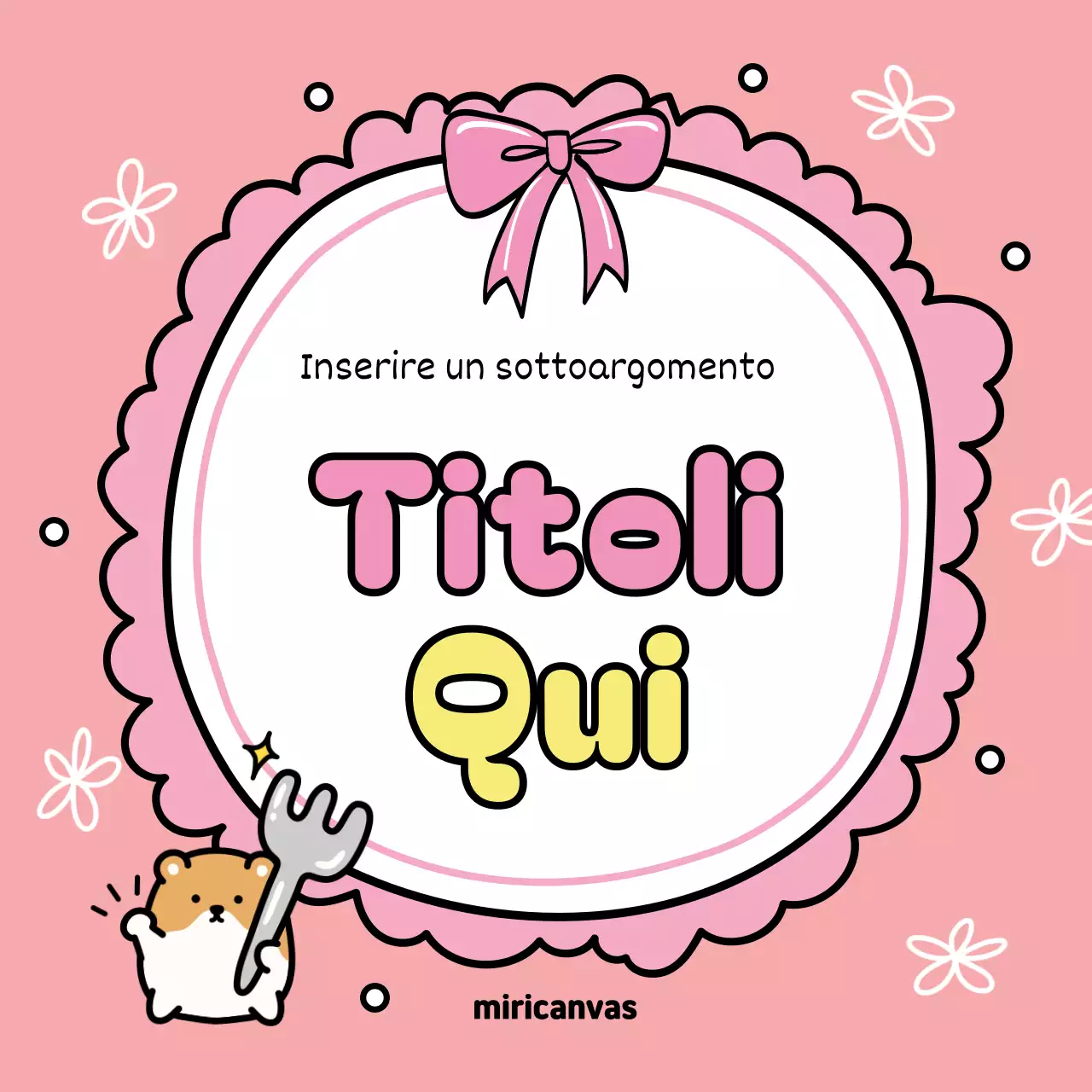 Adorabile copertina disegnata a mano in rosa e verde