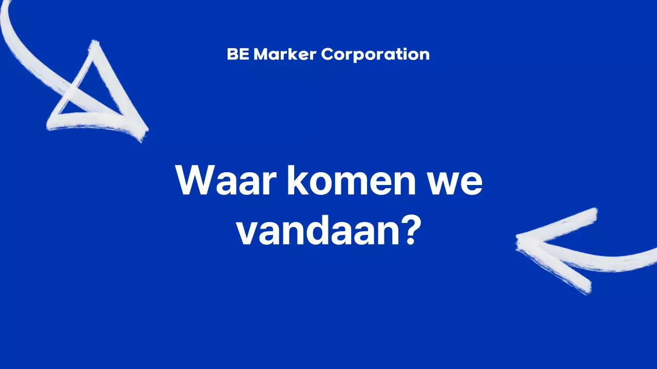 Blue Modern Marker Bedrijf Introductie