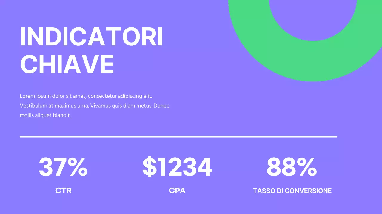 Campagna strategica di marketing moderno in viola e verde