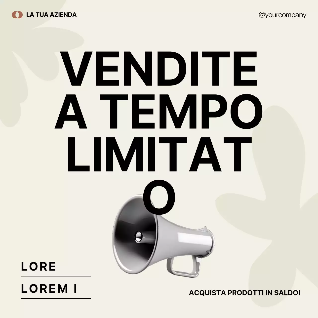 Pubblicità di marketing minimalista in nero e verde