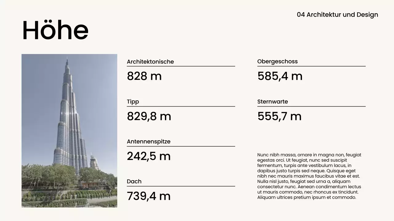 Minimalistischer Architekturbericht in Schwarz und Weiß