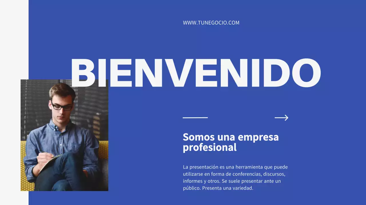 Presentación de la empresa Blue Minimal Business