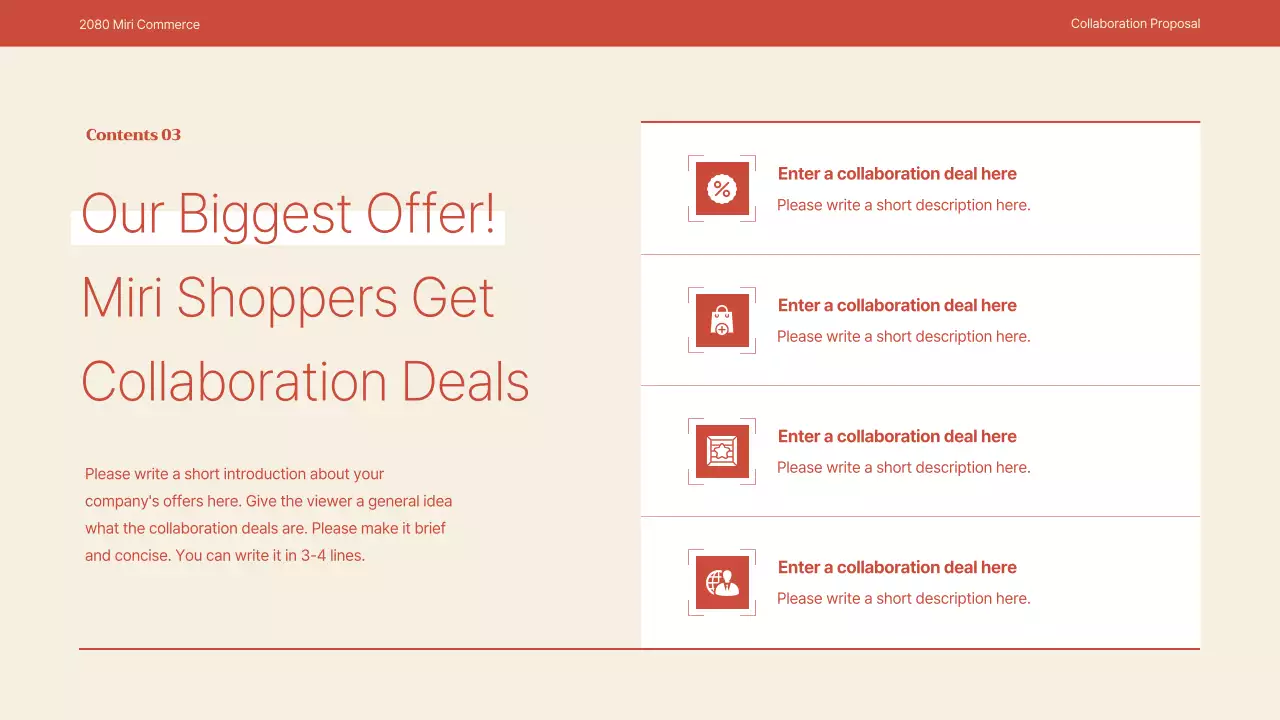 레드 모던 쇼핑 제안 프레젠테이션