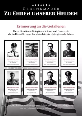 Black Classic Memorial Day Gedenkwand Einführung