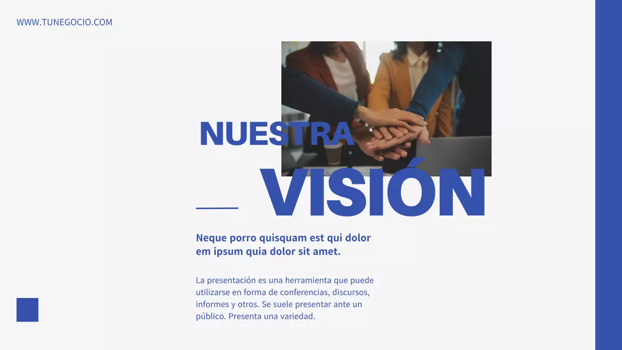 Presentación de la empresa Blue Minimal Business