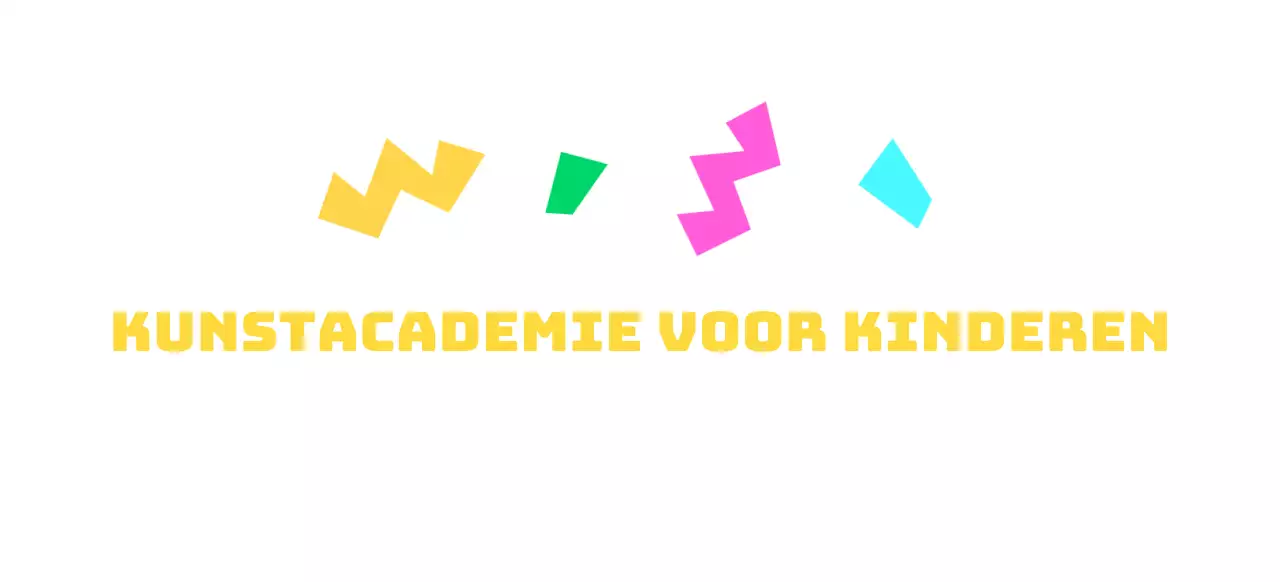 Kids Academy merchandise met kleurrijke geometrische vormen