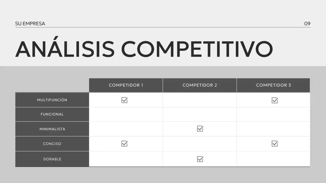 Perfil empresarial minimalista en blanco y negro