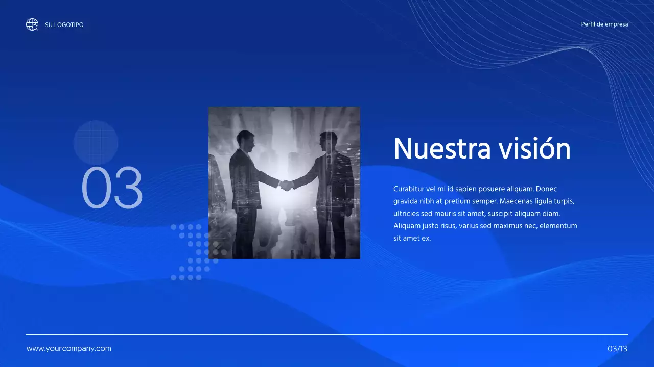 Presentación de Blue Modern Business Company