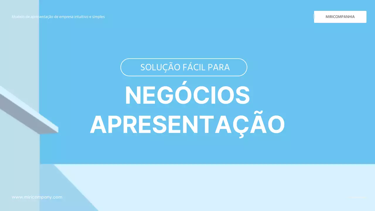 Um perfil de empresa simples em azul claro e azul