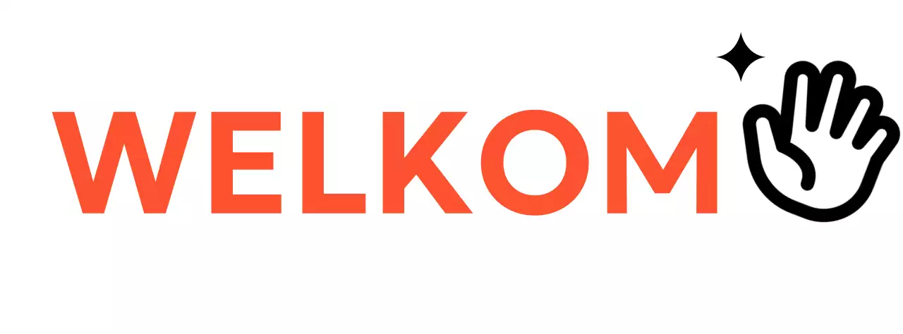 Welkomstpakket met een eenvoudig concept in zwart en rood