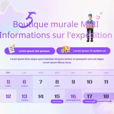 Avis de livraison tendance en violet et mauve