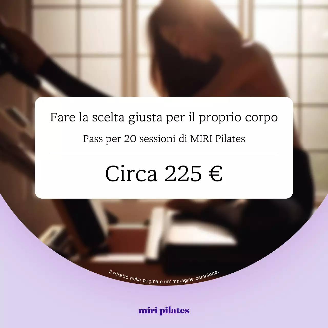Promuovere il marchio cool Pilates in azzurro e malva