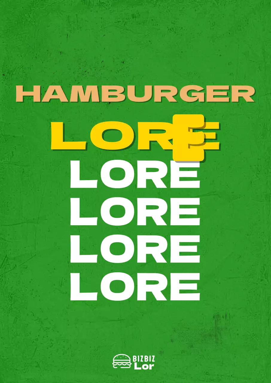 Poster per hamburger all'americana