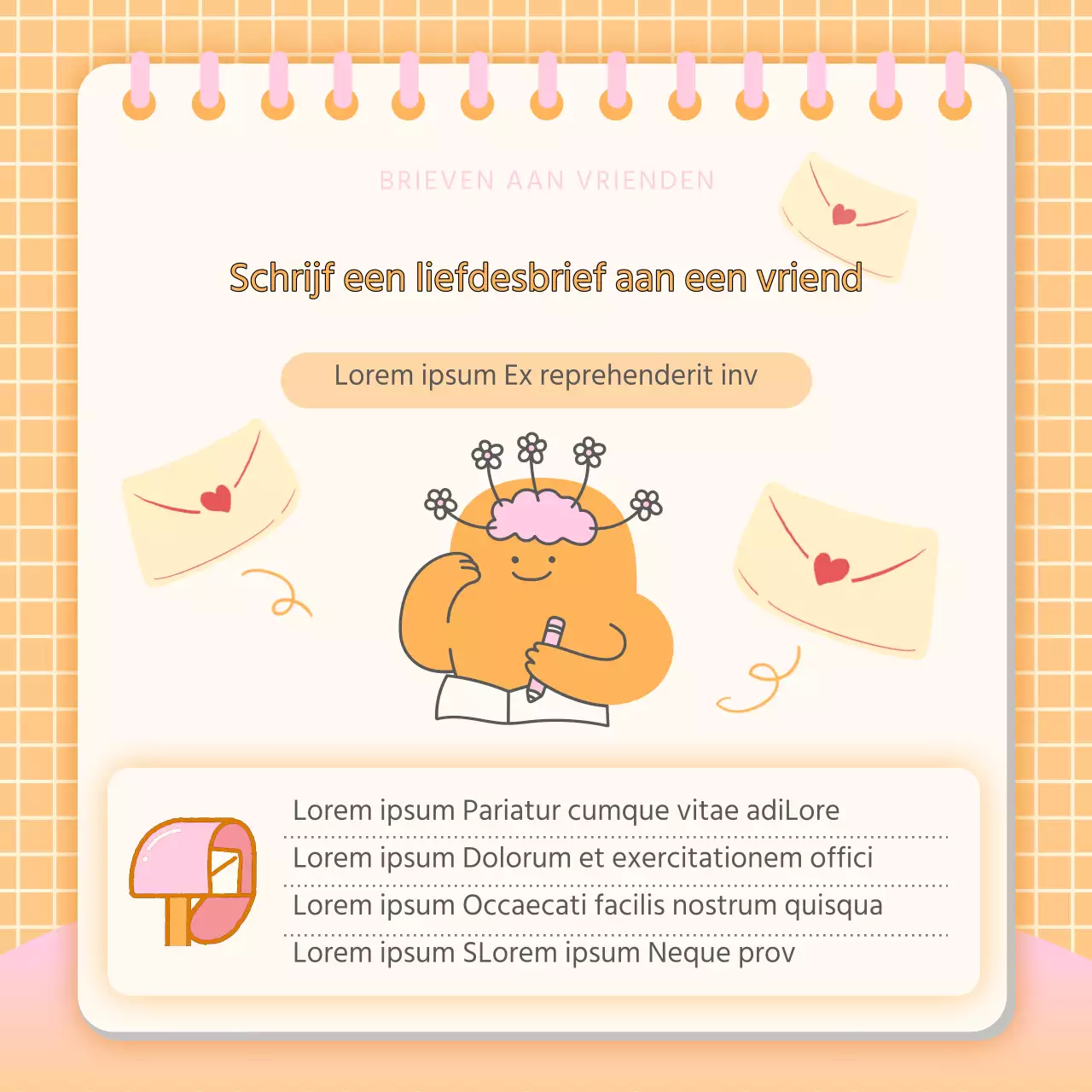 Roze en lichtblauwe vriendschapscampagneposters