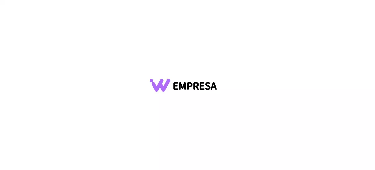 Logotipo de empresa con un sencillo alfabeto negro