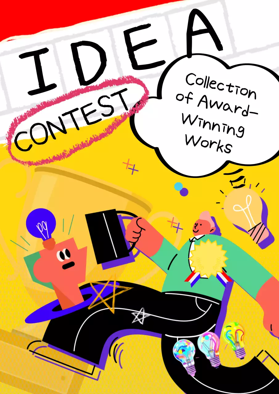 Yellow Comic Idea Announcement Poster