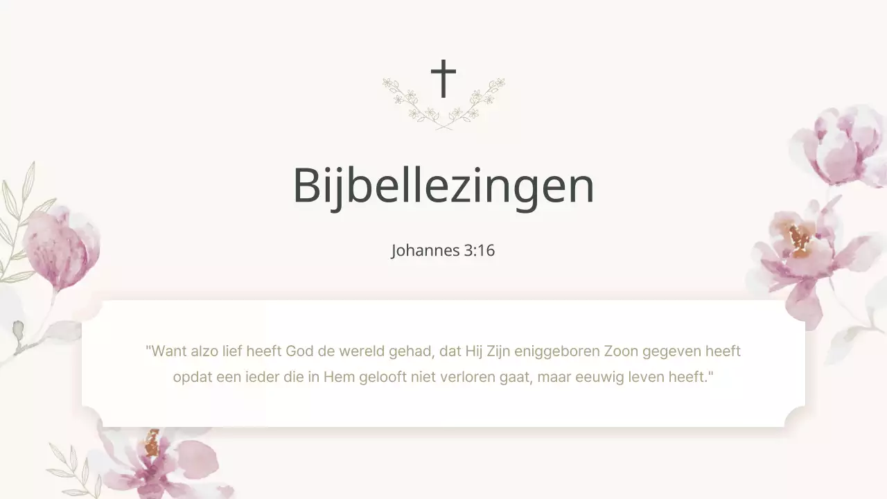 Een klassieke kerkdienstgids in roze