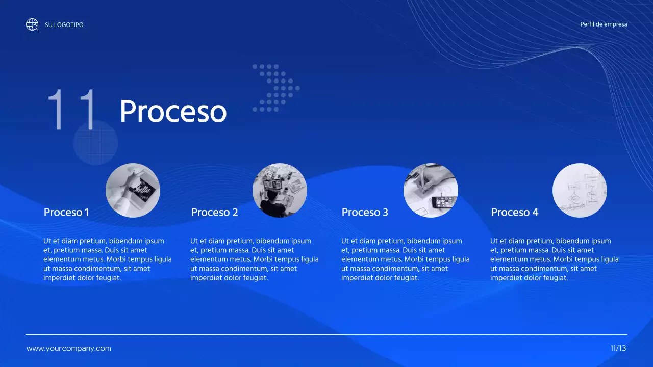 Presentación de Blue Modern Business Company