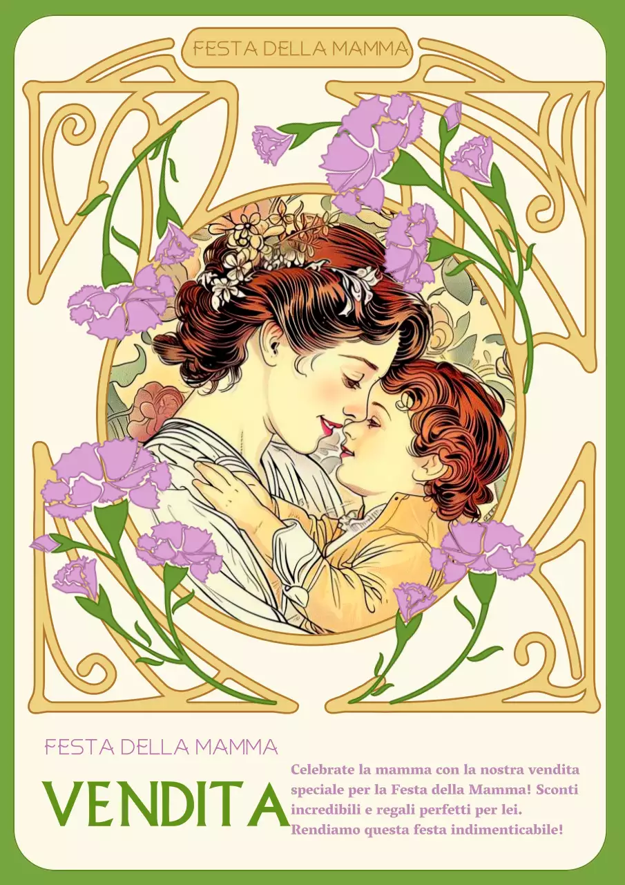 Promuovete una vendita classica per la Festa della Mamma in chartreuse e avorio