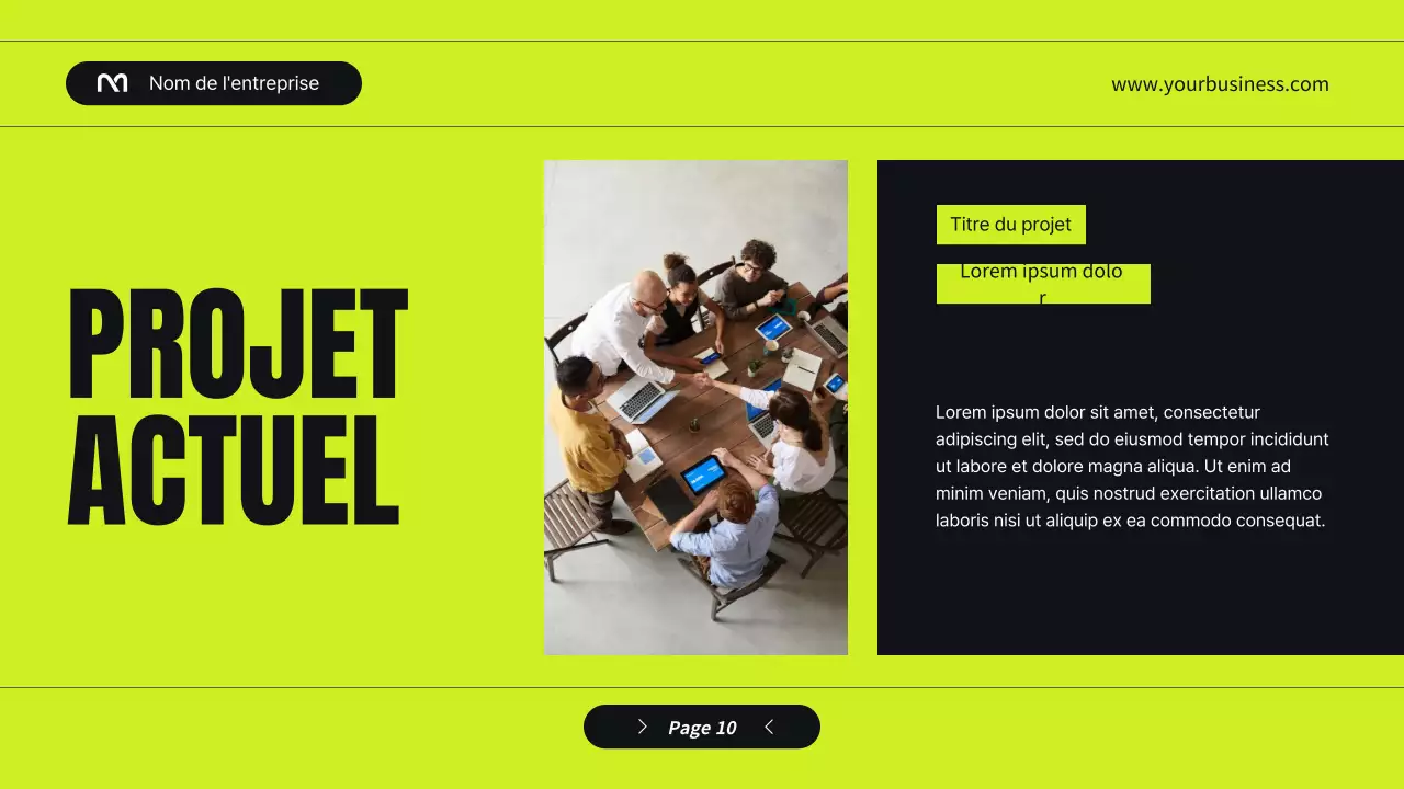 Profil de l'entreprise Black and Green Modern Présentation de l'entreprise