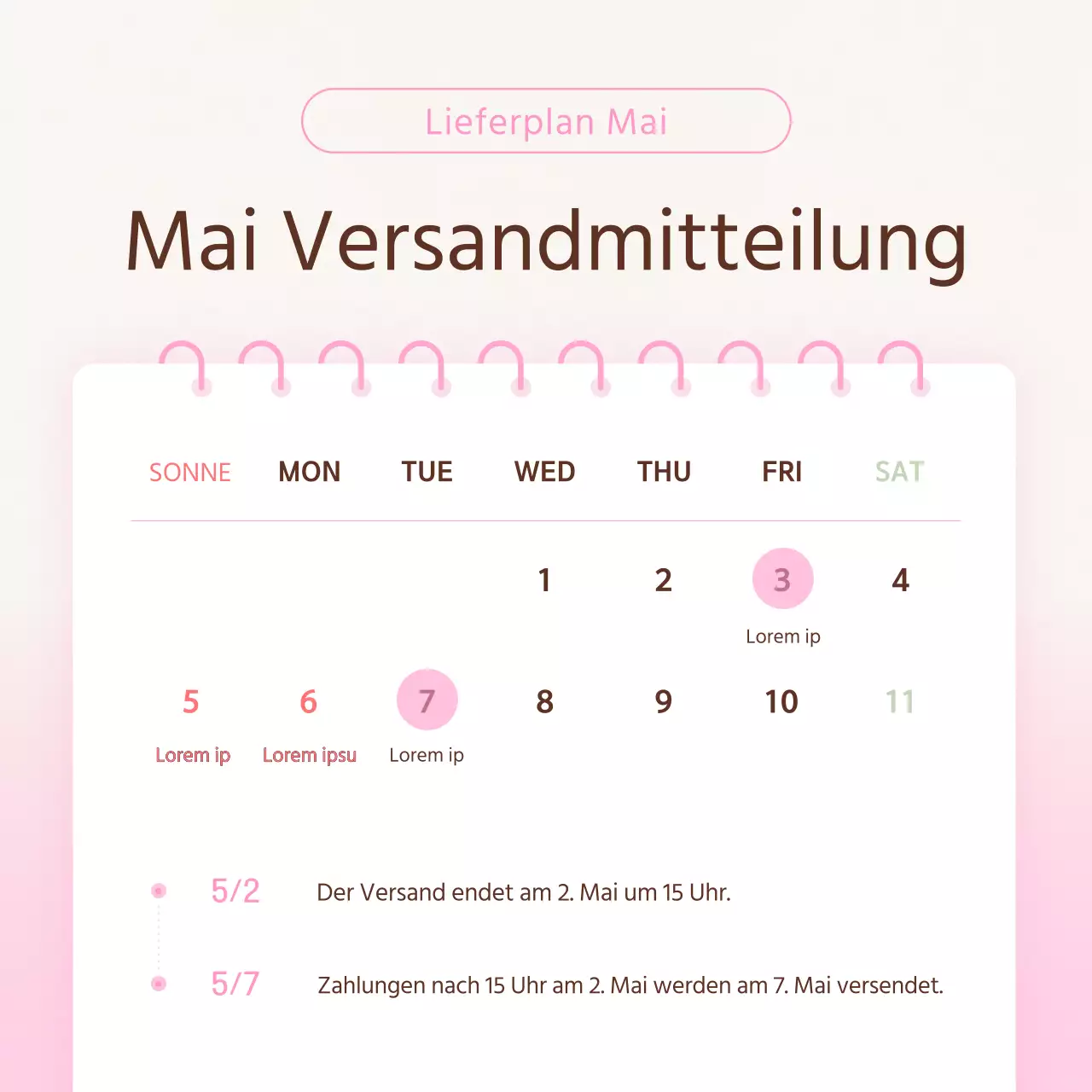 Werbung für den Monat des modernen Zuhauses in den sozialen Medien in den Farben Rosa und Rot
