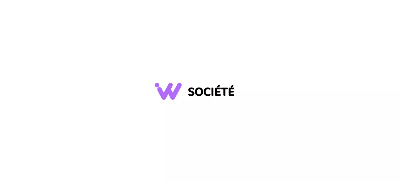 Logo de l'entreprise avec un simple symbole alphabétique noir